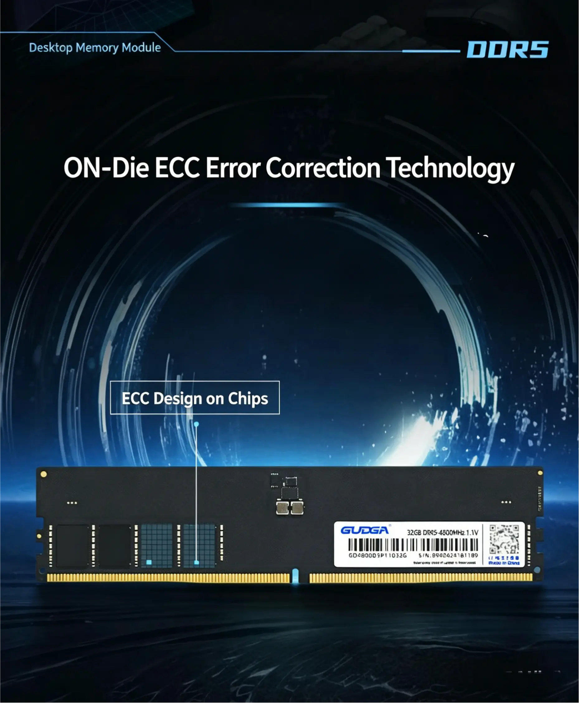 DDR5 UDIMM RAM 5600MHz 6000MHz Upgrade Memory for Desktop