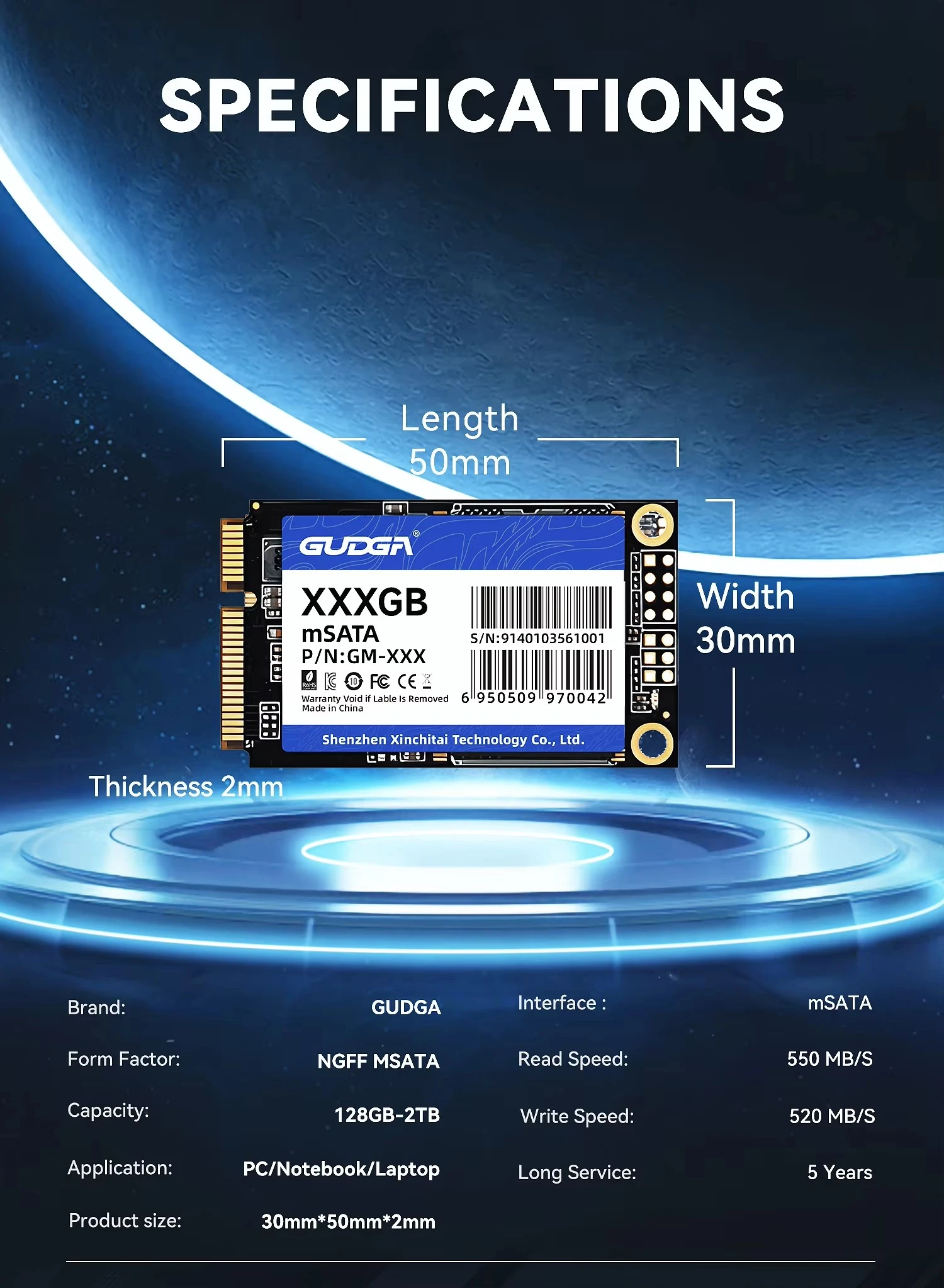 Laptop SSD mSATA