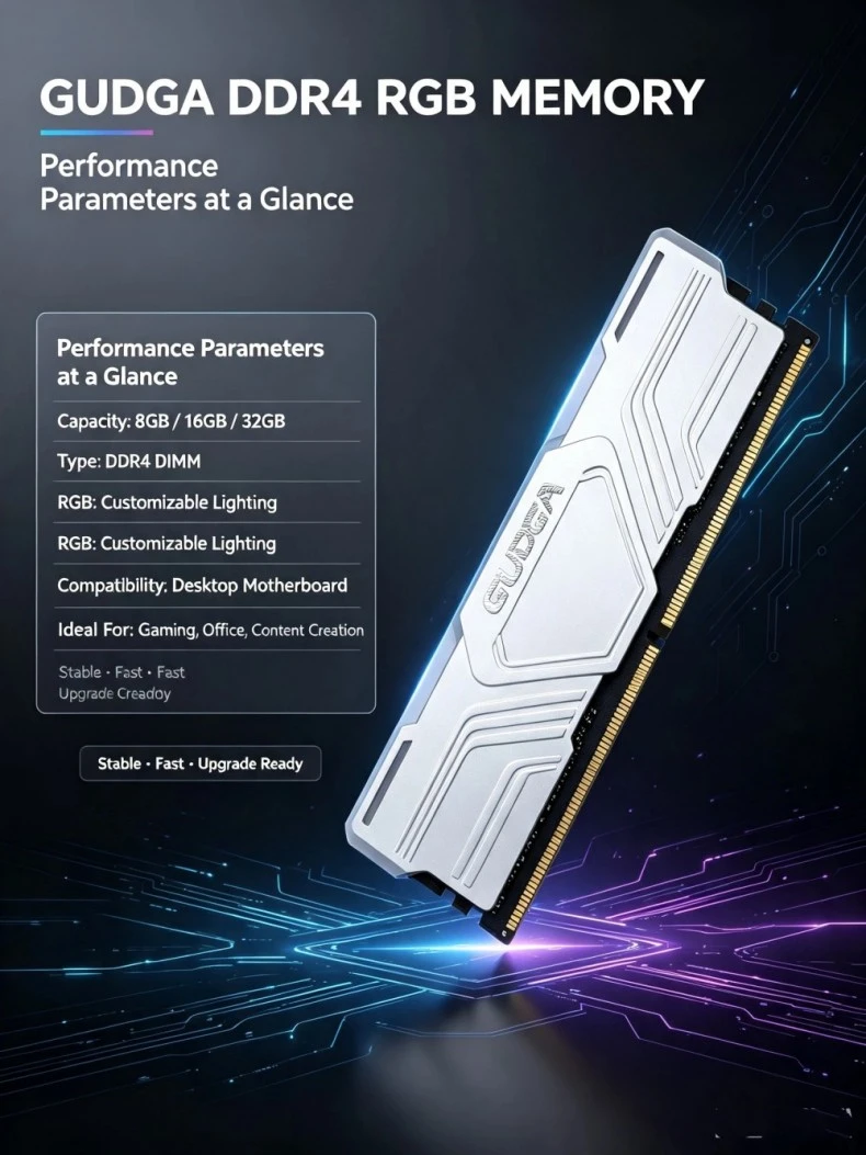 DDR4 RGB RAM 3600MHZ 3200 Compatible with Intel Supports XMP2.0