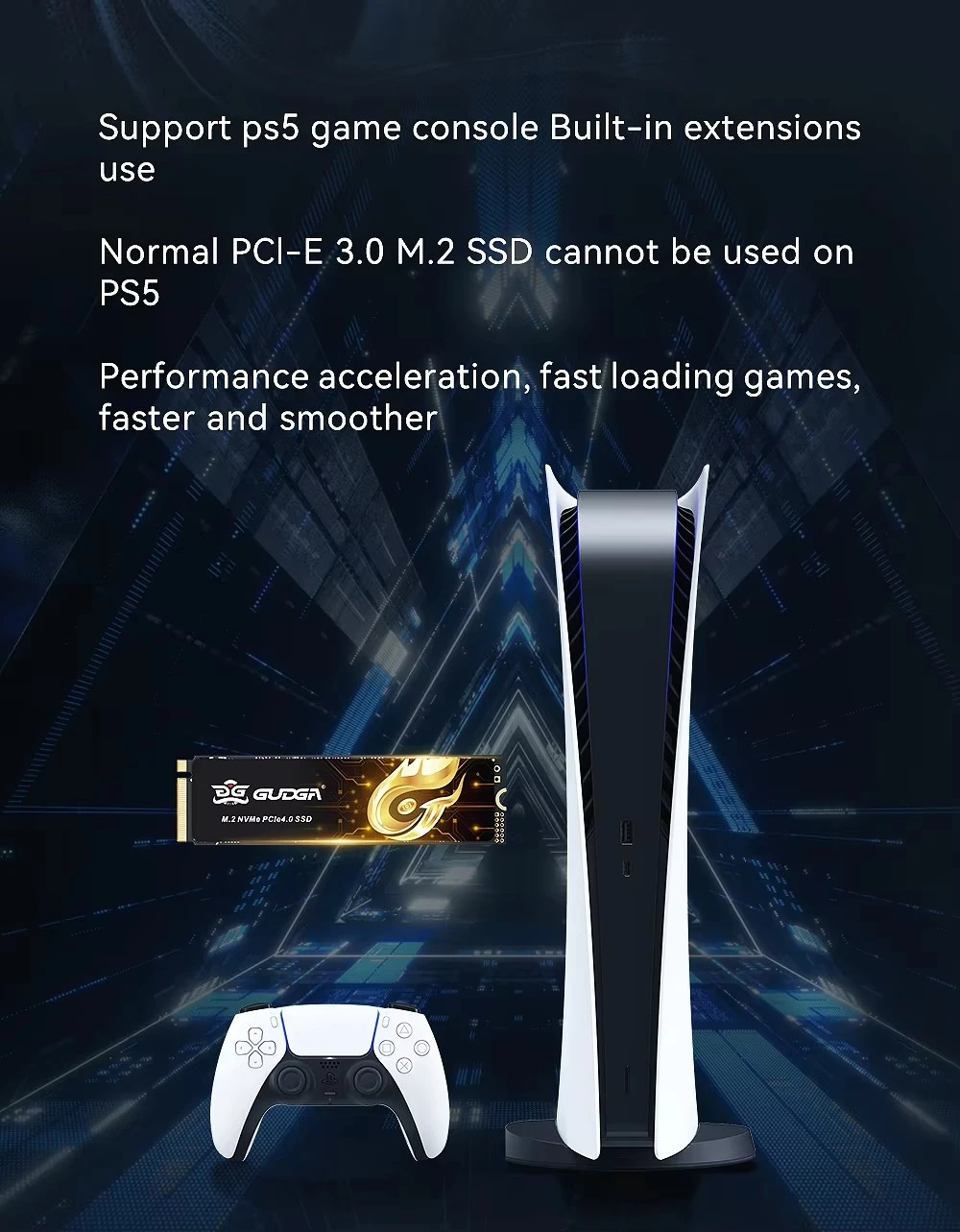 7000mb/s M.2 PCIE 4.0 High Speed NVMe SSD