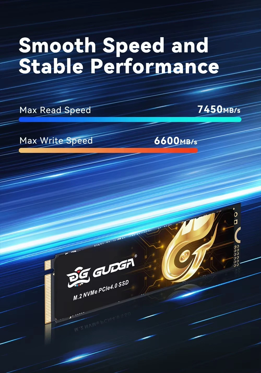 7000mb/s M.2 PCIE 4.0 High Speed NVMe SSD