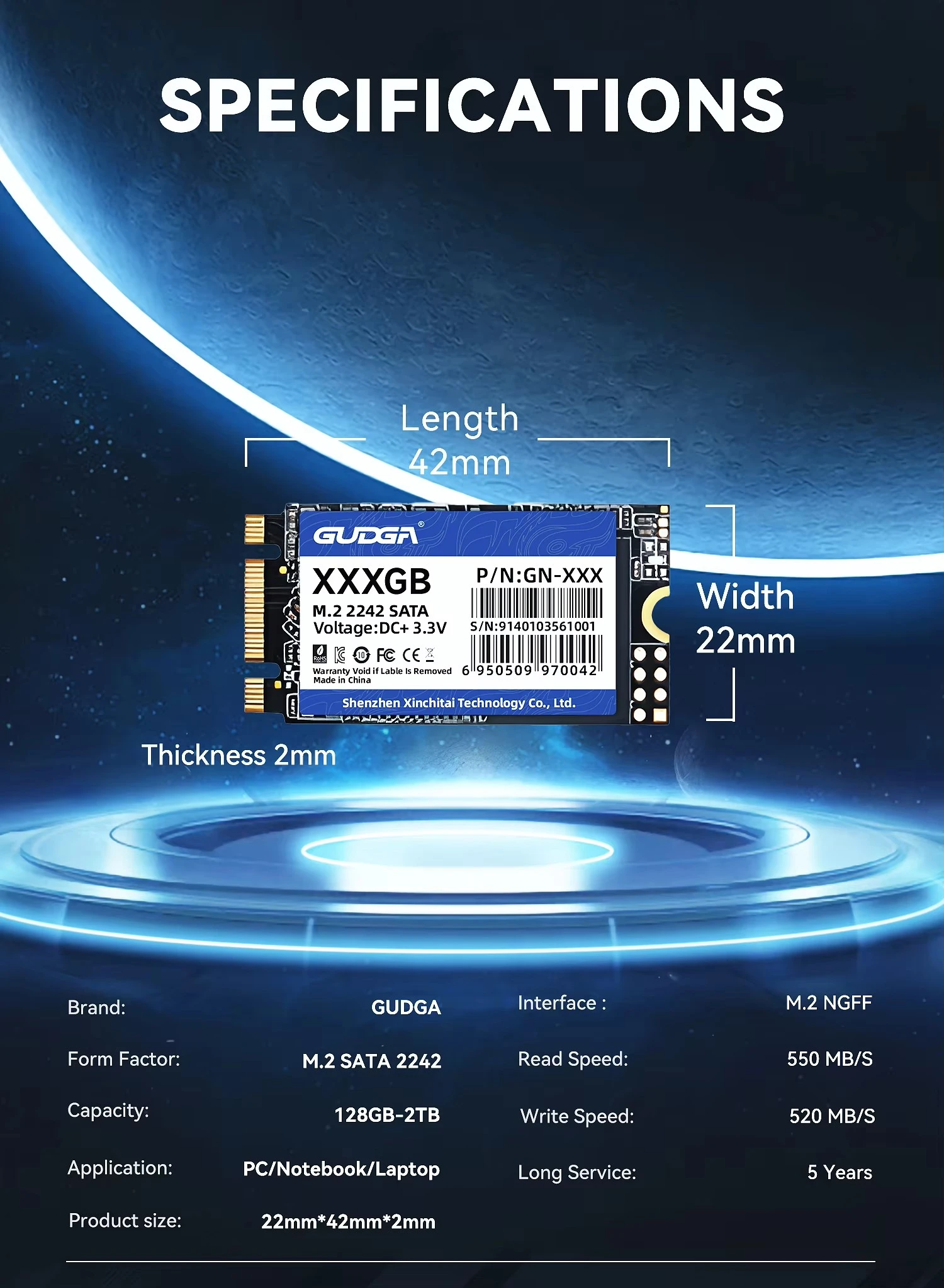 Small Size M.2 2242 SSD